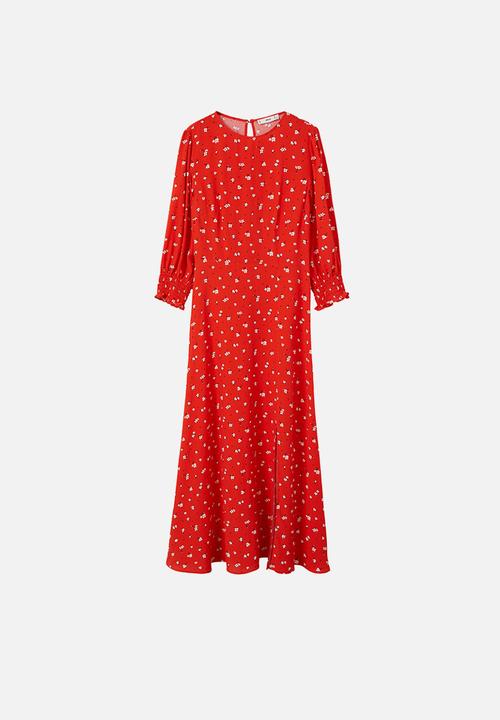 MANGO - Dress carol - red