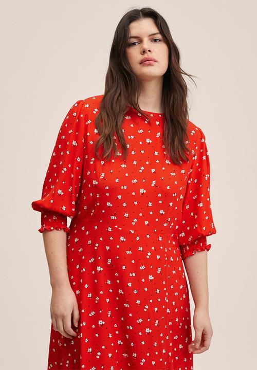 MANGO - Dress carol - red