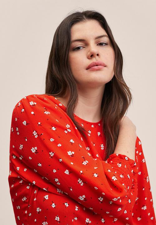 MANGO - Dress carol - red