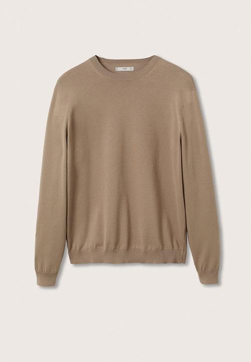 MANGO - Ten crew sweatshirt - sand