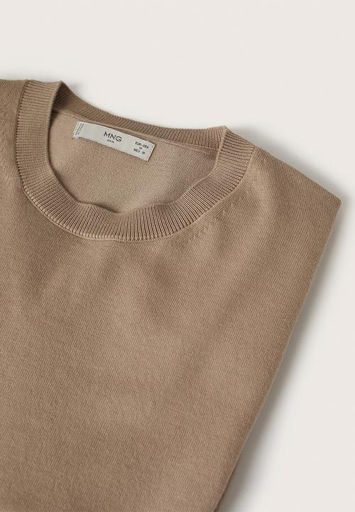 MANGO - Ten crew sweatshirt - sand