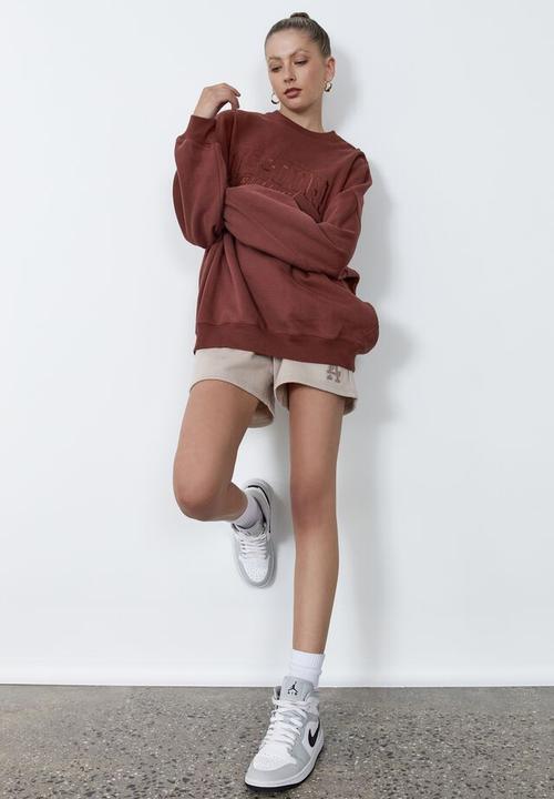 Factorie - Slouchy premium graphic crew - andorra/missouri