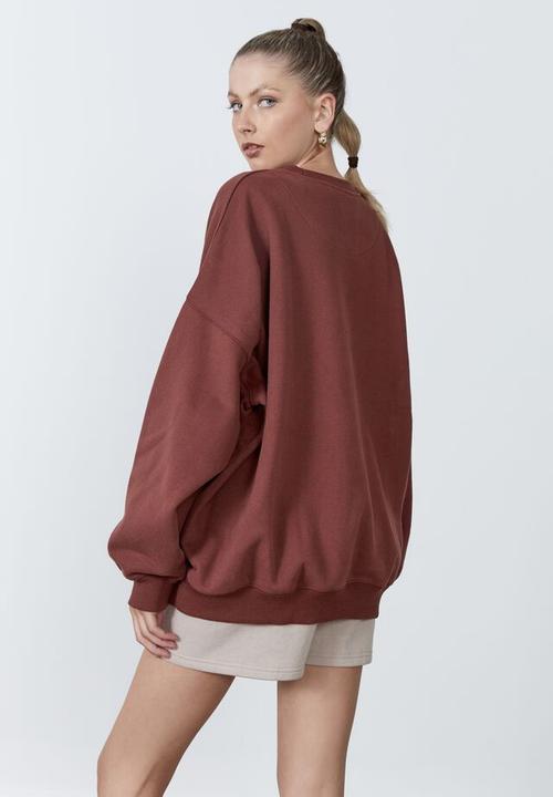 Factorie - Slouchy premium graphic crew - andorra/missouri