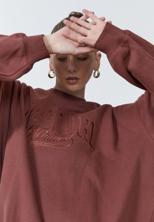 Factorie - Slouchy premium graphic crew - andorra/missouri