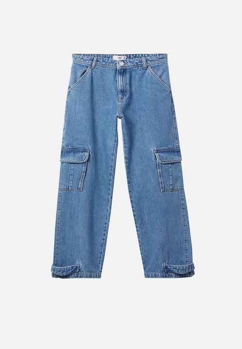 MANGO - Jeans greta - open blue