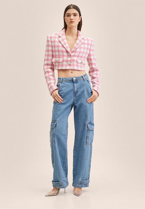 MANGO - Jeans greta - open blue