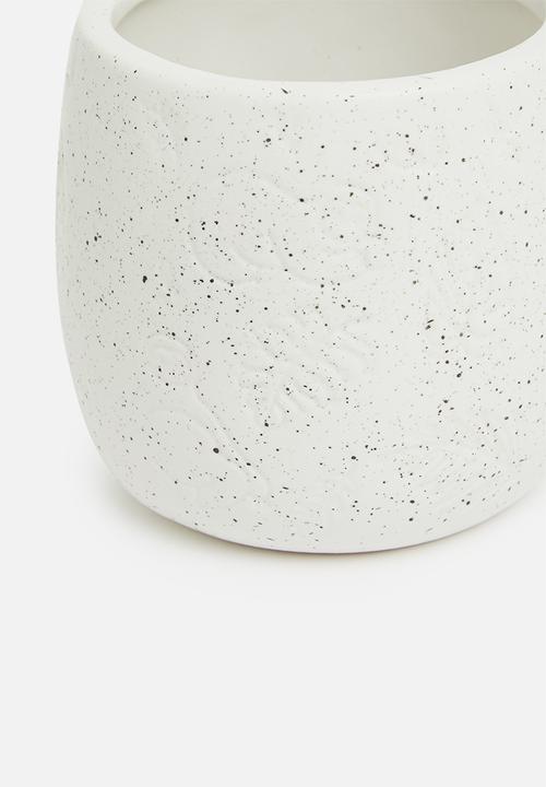 Typo - Small shaped planter - white with sloth
