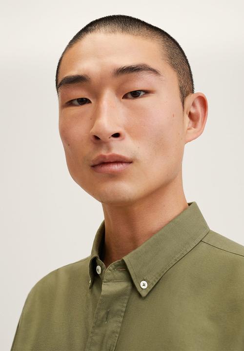 MANGO - Shirt oxford - khaki