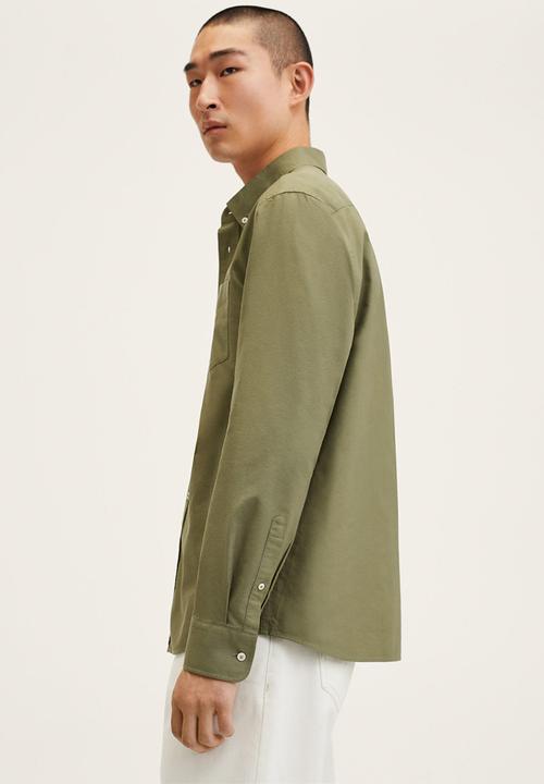 MANGO - Shirt oxford - khaki