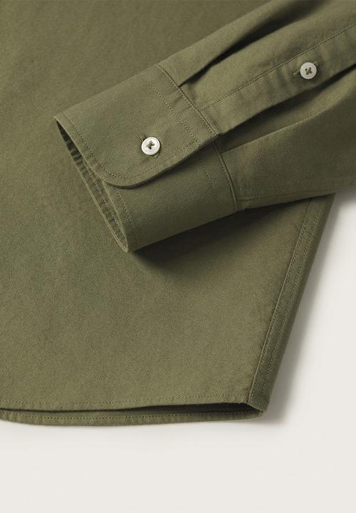MANGO - Shirt oxford - khaki