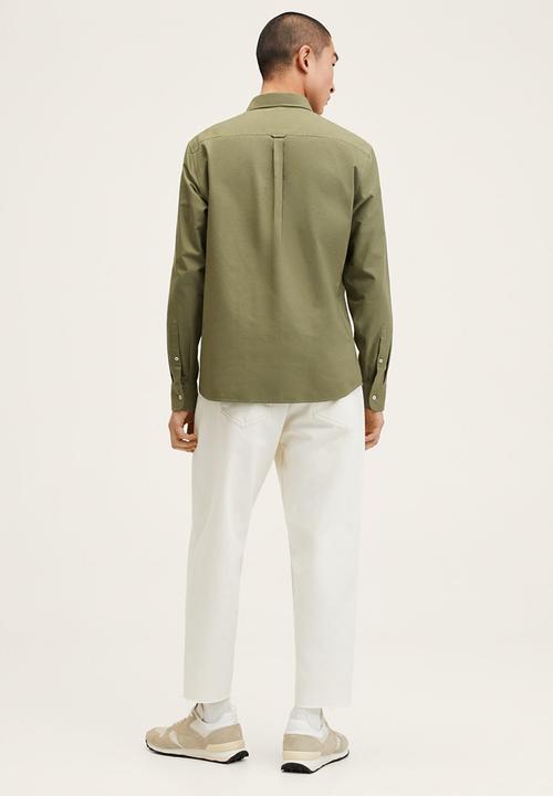 MANGO - Shirt oxford - khaki