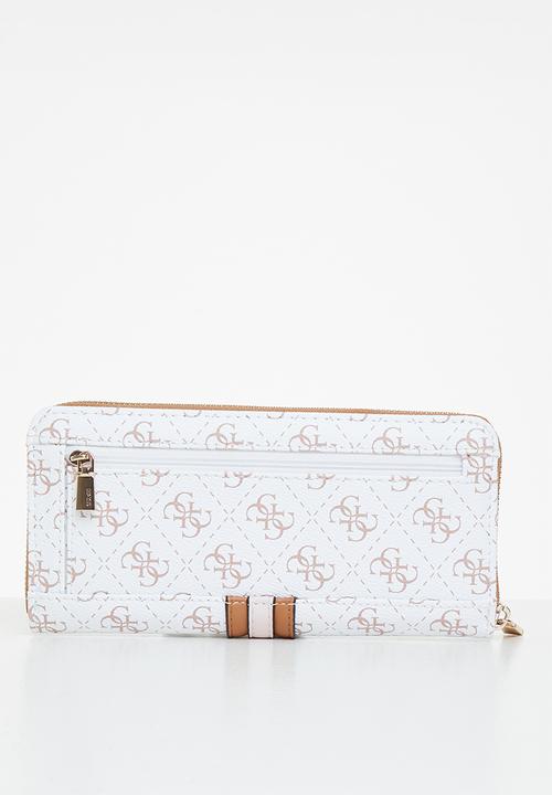 GUESS - Kasinta slg large zip around - white caramel