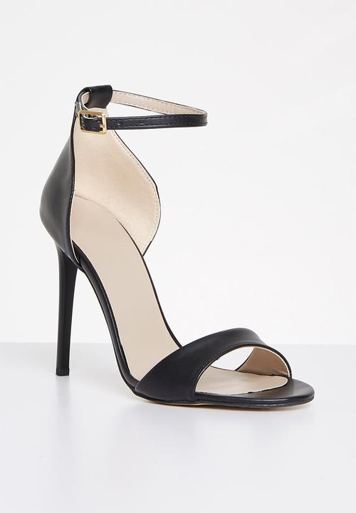 Trendyol - Ankle tie barely there heel - black