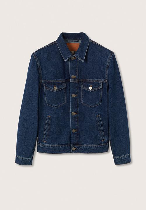 MANGO - Ryan Dark wash denim jacket - dark blue