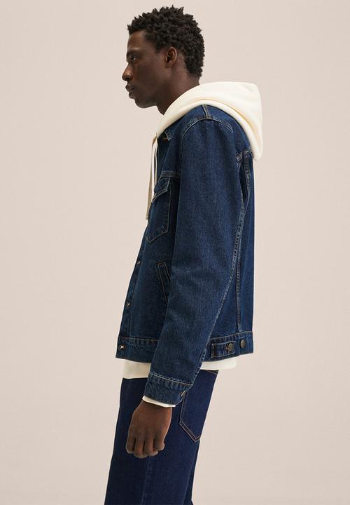 MANGO - Ryan Dark wash denim jacket - dark blue