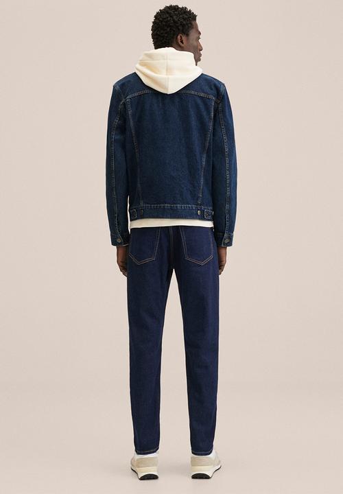 MANGO - Ryan Dark wash denim jacket - dark blue