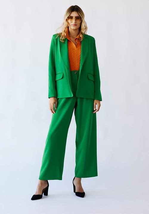 Me&B - Flare high waist trousers - emerald