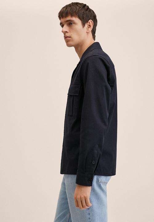 MANGO - Agios Lyocell cotton overshirt - dark navy