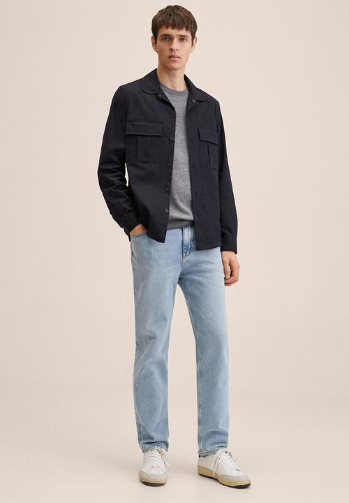 MANGO - Agios Lyocell cotton overshirt - dark navy