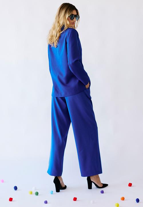 Me&B - Flare high waist trousers - cobalt