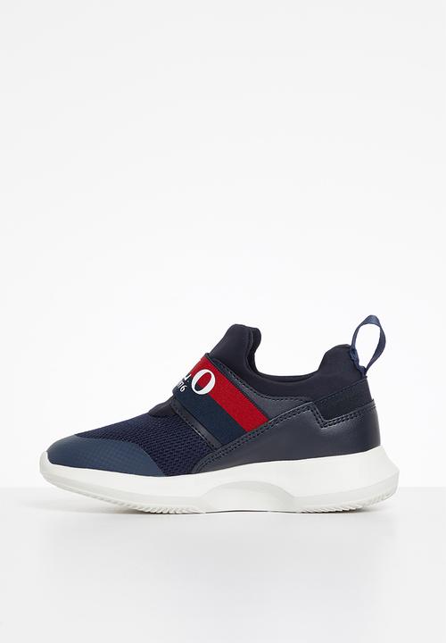 POLO - Kids elasticated knit slip on sneaker - nautical
