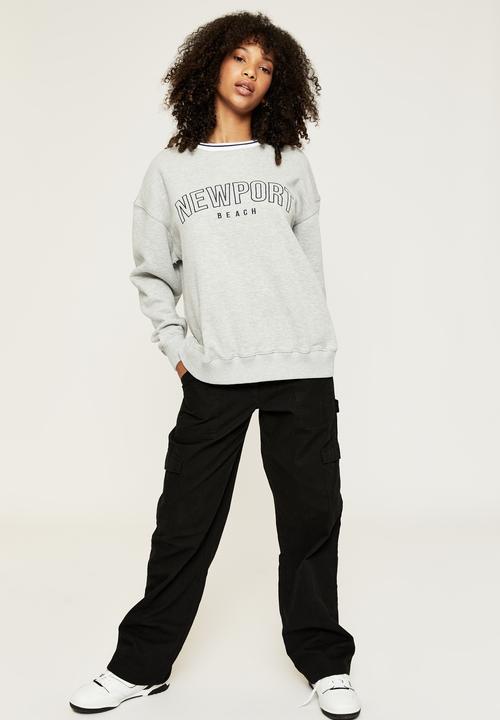 Supré  - Tonya oversized crew jumper - grey marle/newport