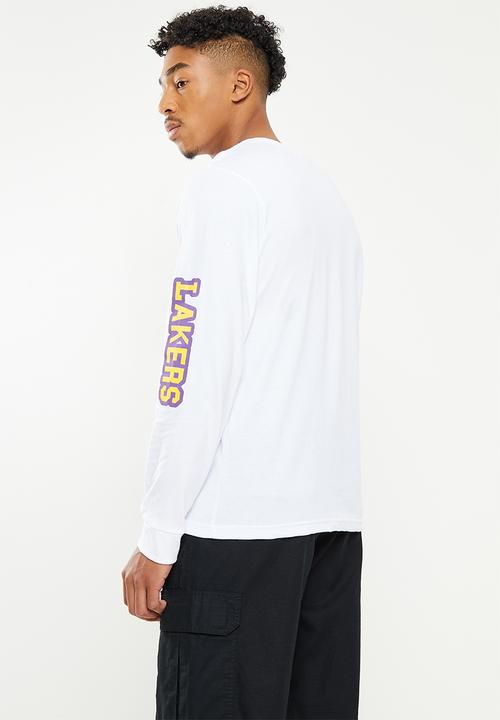 NBA - Lakers logo long sleeve printed t-shirt - white