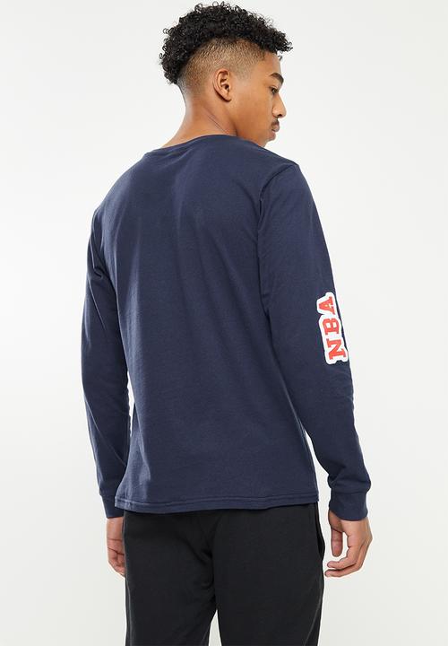 NBA - Nba logo long sleeve printed t-shirt - navy