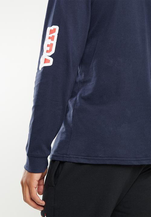 NBA - Nba logo long sleeve printed t-shirt - navy