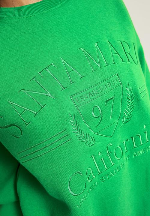 Supré  - Tonya oversized crew jumper - apple green/santa maria