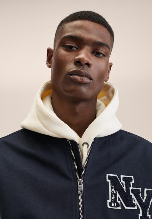 MANGO - Valencia Varsity bomber jacket - dark navy