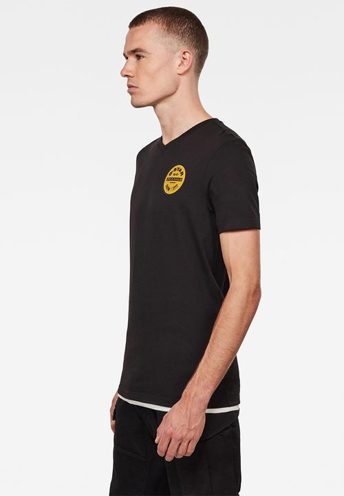 G-STAR - Originals logo slim r tee - dark black