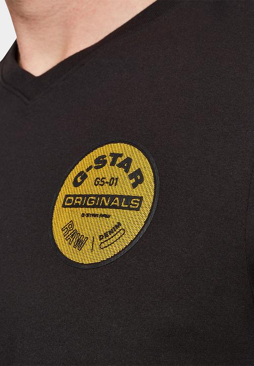 G-STAR - Originals logo slim r tee - dark black