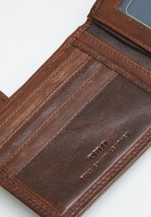 POLO - Billfold with drivers license - brown