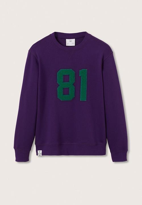 MANGO - Zeus Patch cotton sweatshirt - purple