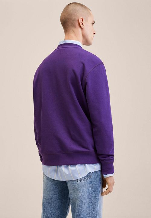 MANGO - Zeus Patch cotton sweatshirt - purple