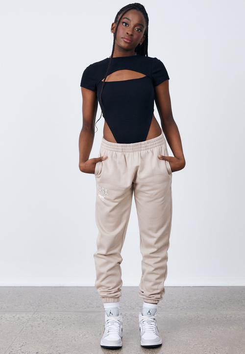 Factorie - Cut out high cut bodysuit - black