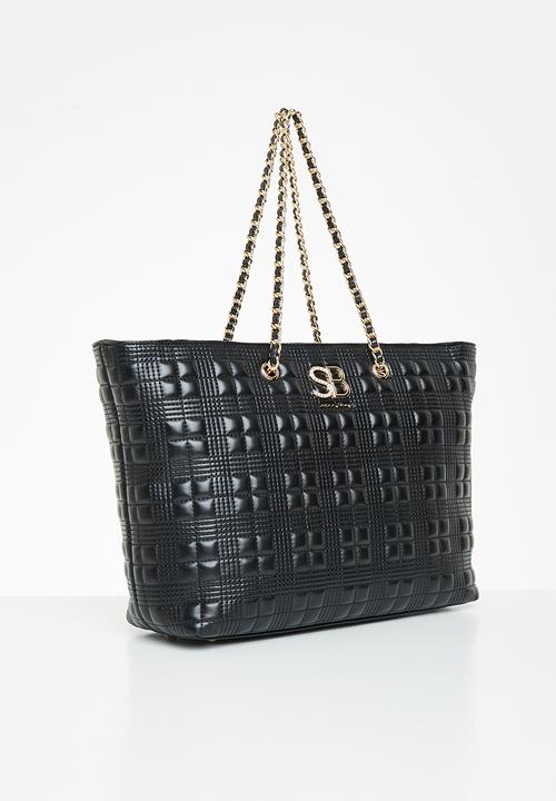 SISSY BOY - Square quilted shopper - black