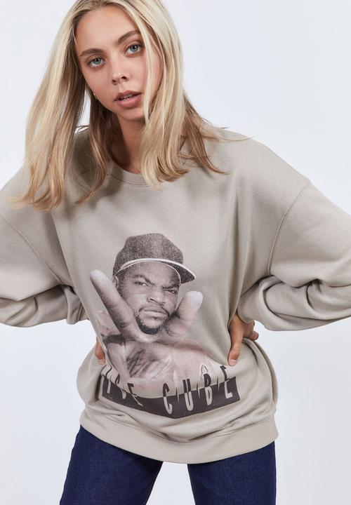 Factorie - Lcn music merch oversized graphic crew - lcn mt brown mushroom/ice cube