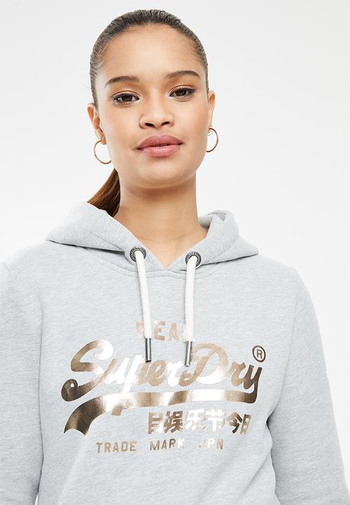 Superdry. - Vl boho sparkle hood bb - grey marl