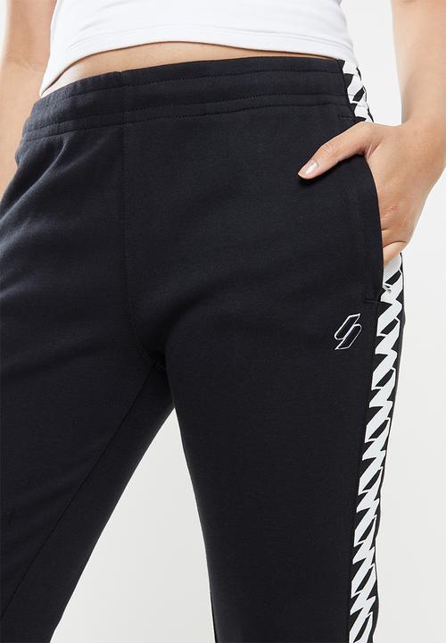 Superdry. - Superdry code tape trackpant - black