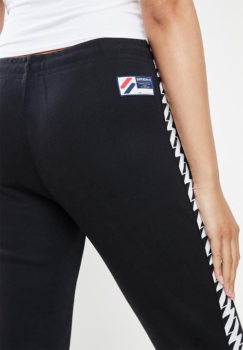 Superdry. - Superdry code tape trackpant - black