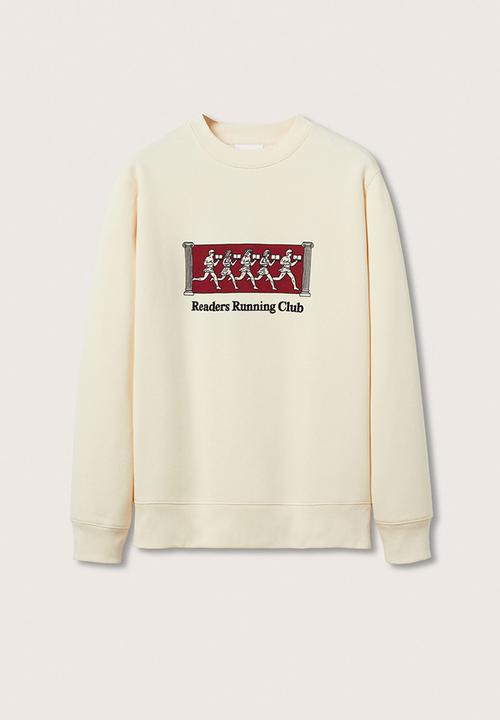 MANGO - Tiago printed  readers sweatshirt- off white
