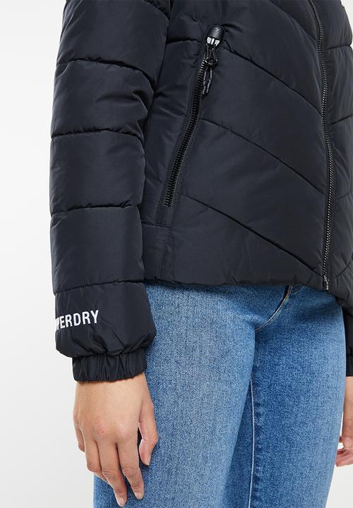 Superdry. - Non hooded sports puffer - black