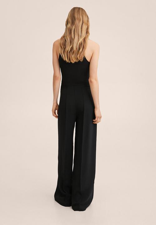 MANGO - Trousers justo - black