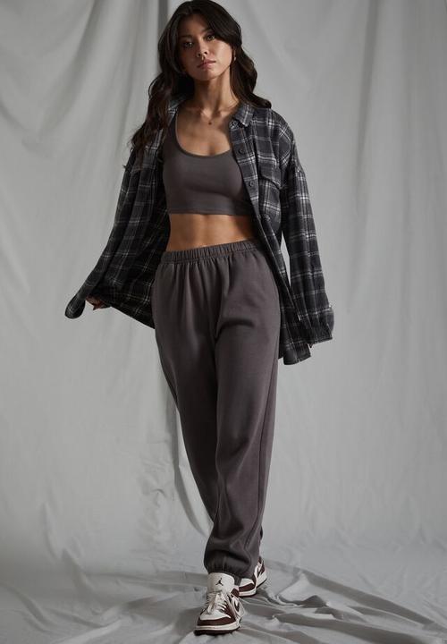 Factorie - Oversize check shirt - midnight grey check