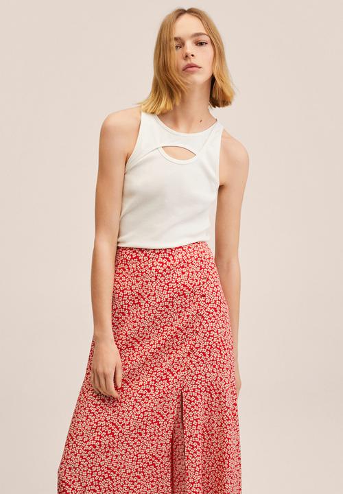 MANGO - Skirt bombay - red