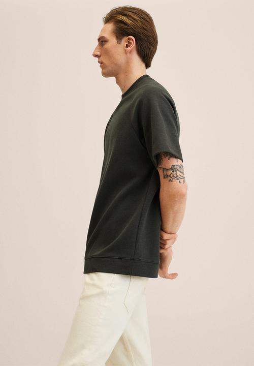 MANGO - T-shirt smart - black