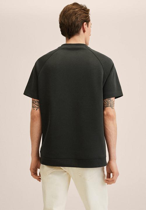 MANGO - T-shirt smart - black