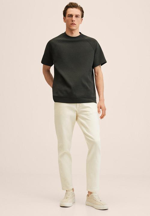 MANGO - T-shirt smart - black